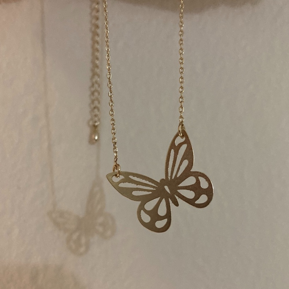 Monarch butterfly necklace